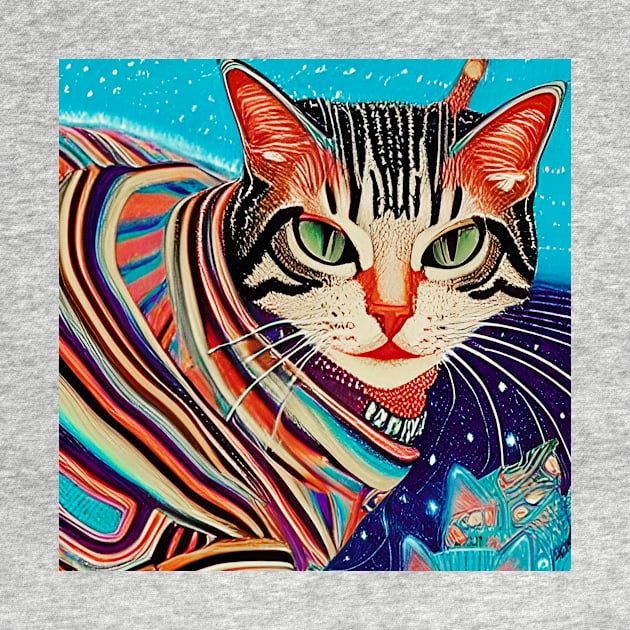 Psychedelic Cat by Mihadom